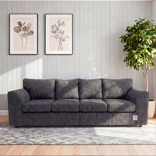 Alaska Fabric 4 Seater Full Back Sofa