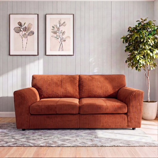 Jumbo Cord Full Back Sofa Set