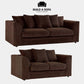 Luxury Jumbo Cord Fabric Scatter Back Sofa Set