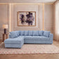 XL Jumbo Cord Fabric L Shape Scatter Back Sofa