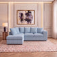Jumbo Cord Fabric L Shape Scatter Back Sofa