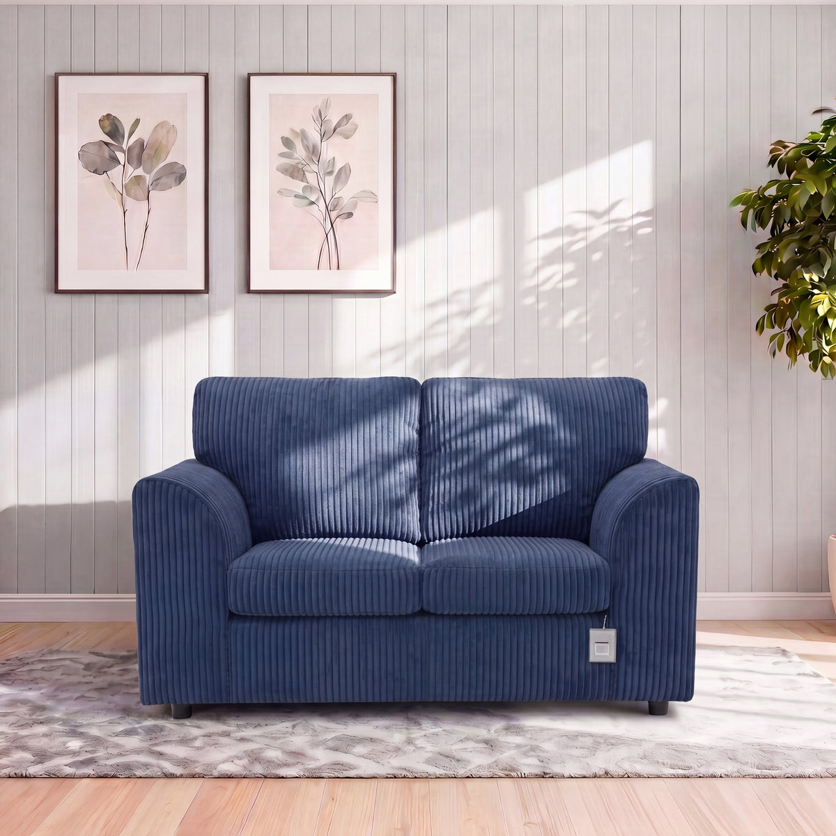 Jumbo Cord Full Back Sofa Set