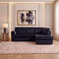 Plush Velvet Full Back L Shape Sofa
