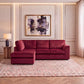 Plush Velvet Full Back L Shape Sofa
