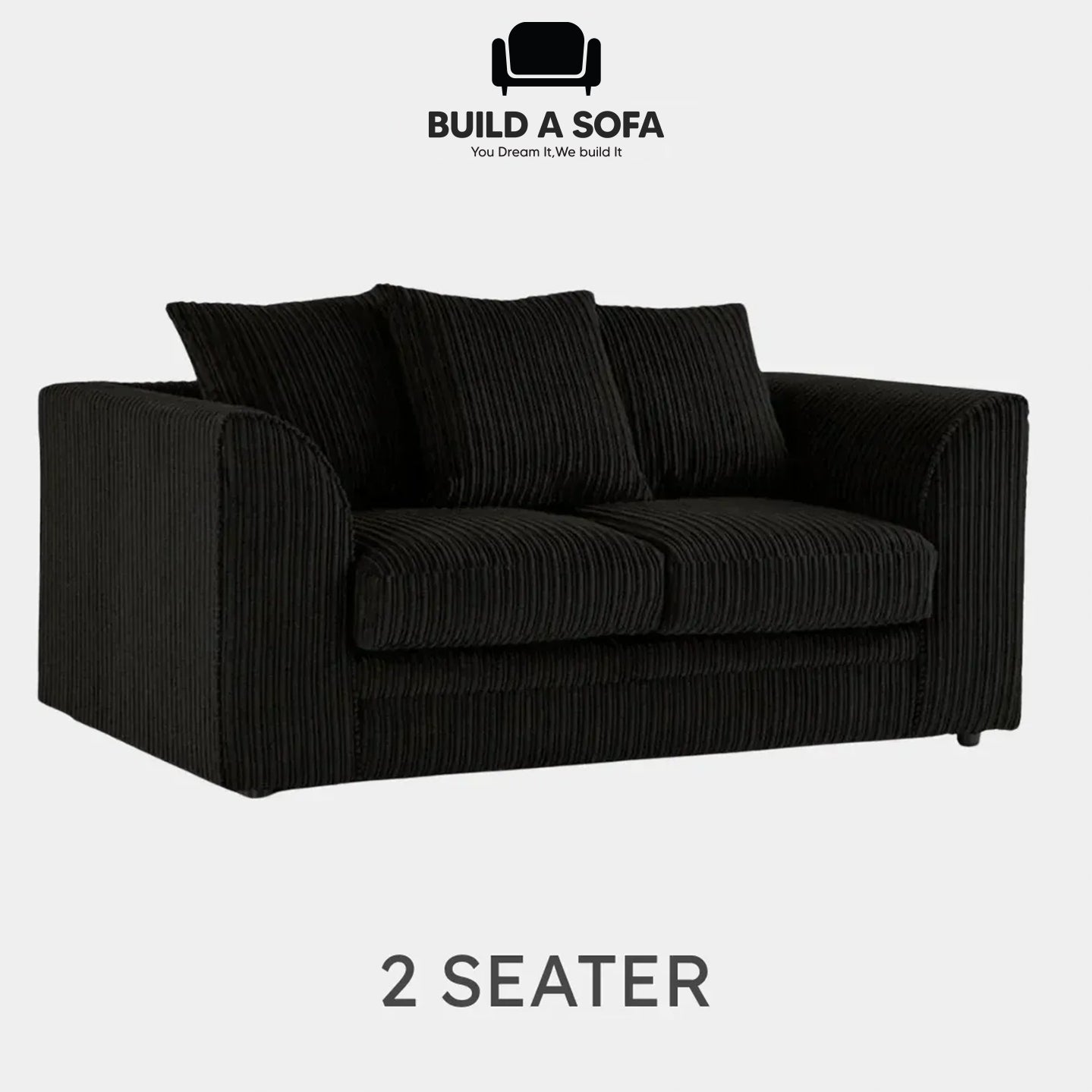 Luxury Jumbo Cord Fabric Scatter Back Sofa Set