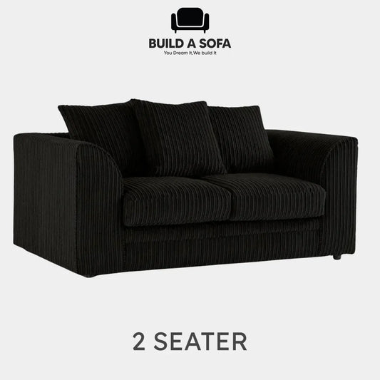 Luxury Jumbo Cord Fabric Scatter Back Sofa Set