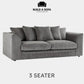 Luxury Jumbo Cord Fabric Scatter Back Sofa Set
