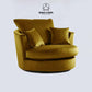 Plush Fabric Swivel Chair
