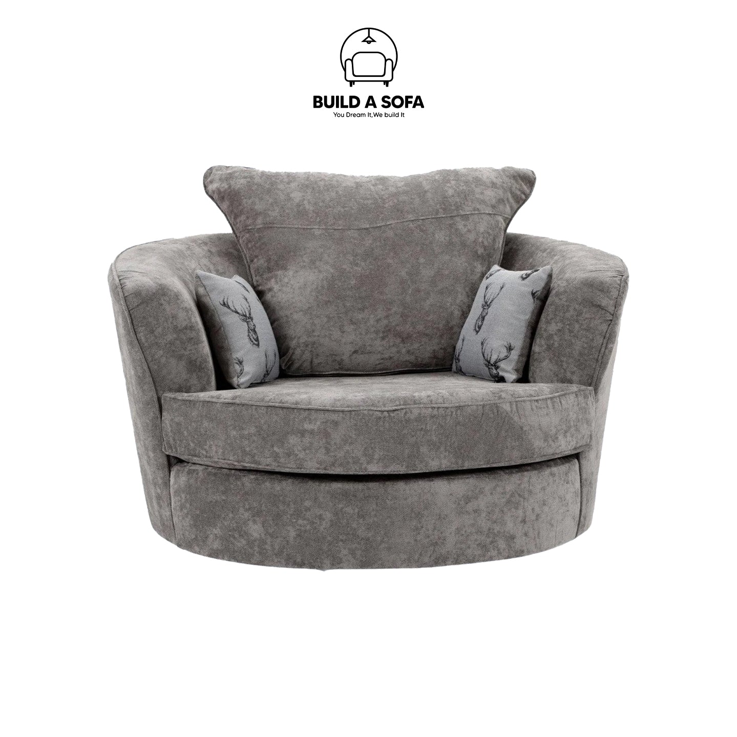 Verona Grey Swivel Chair – Classic Design