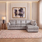 Crushed Velvet Full Back XL L Shape Sofa
