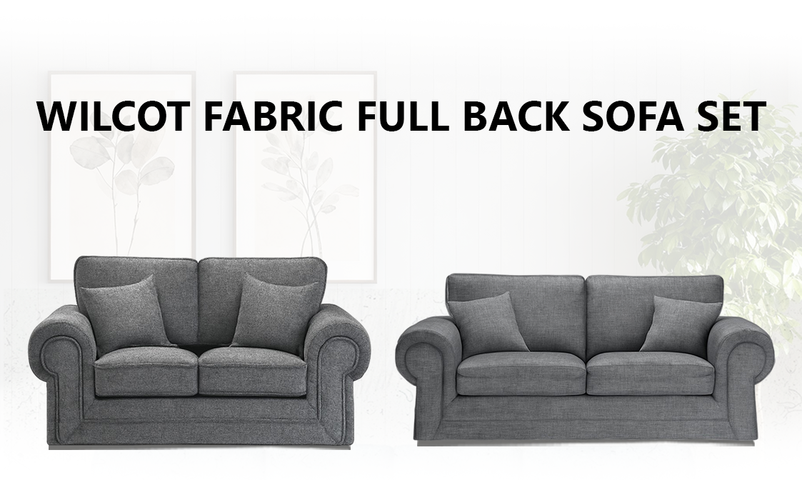 Wilcot Fabric Full Back Sofa Set extra image 1