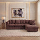 XL Jumbo Cord Fabric L Shape Scatter Back Sofa