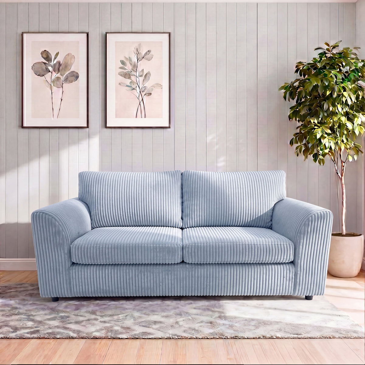 Jumbo Cord Full Back Sofa Set
