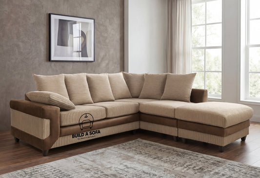 Dino Jumbo Cord L Shape Sofa