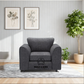 Lisbon Fabric Full Back Sofa Set