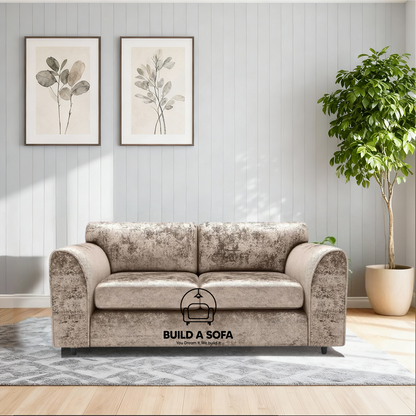 Crushed Velvet Full Back Sofa Set