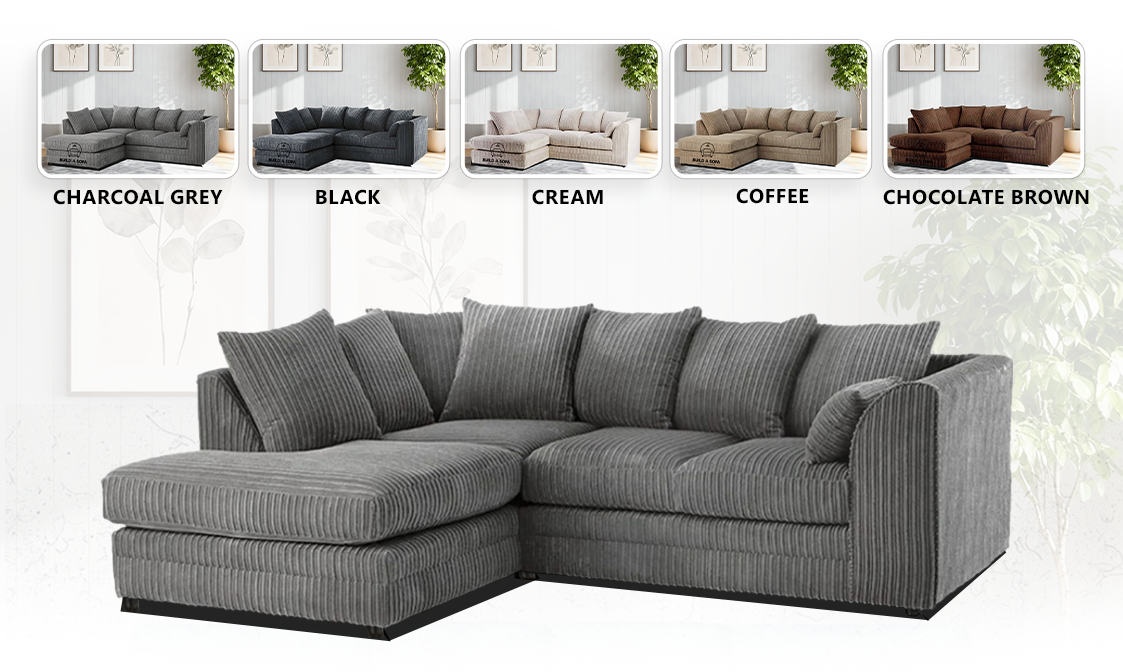 Jumbo Cord Fabric Corner Scatter Back Sofa extra image 1