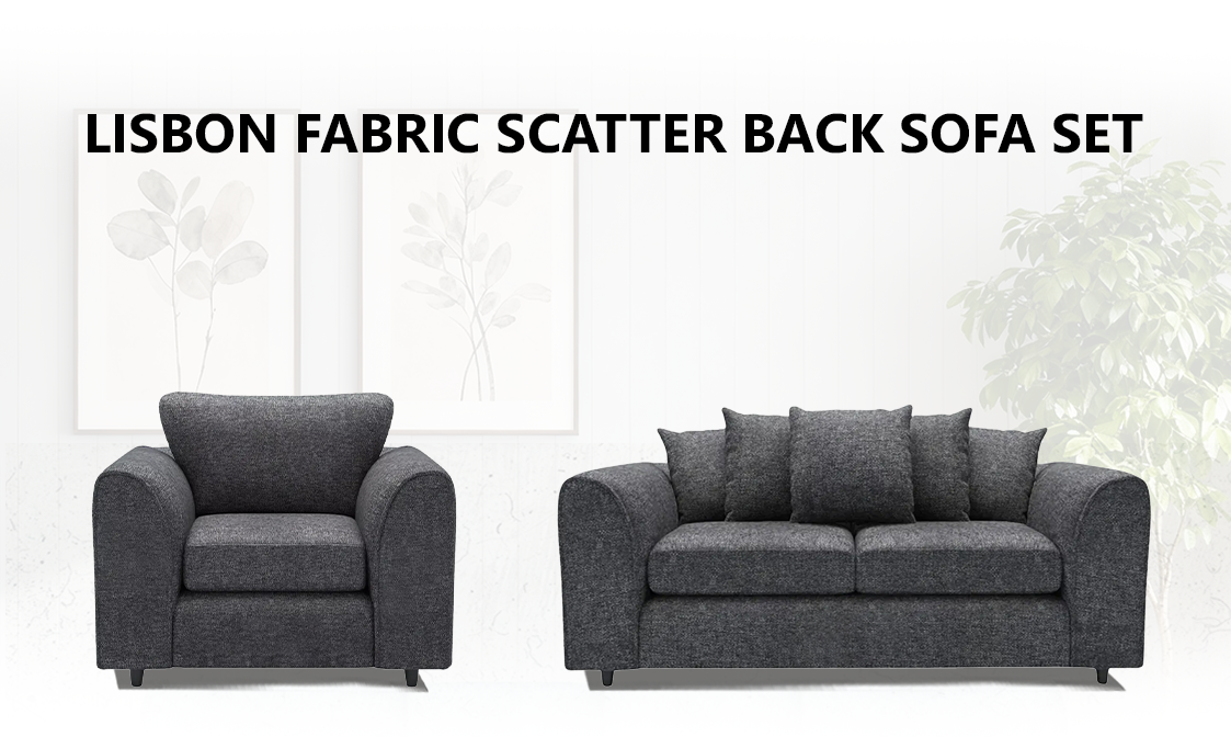 Lisbon Fabric Scatter Back Sofa Set extra image 1