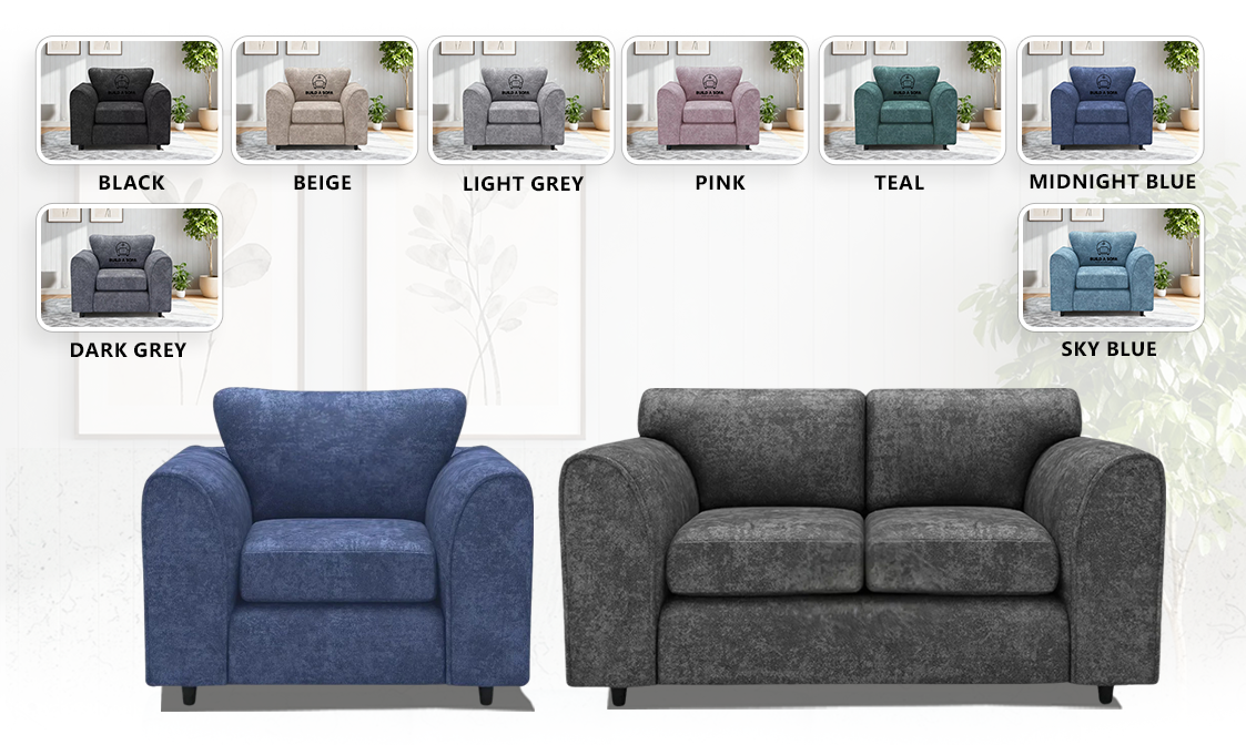 Alaska Fabric Full Back Sofa Set extra image 1