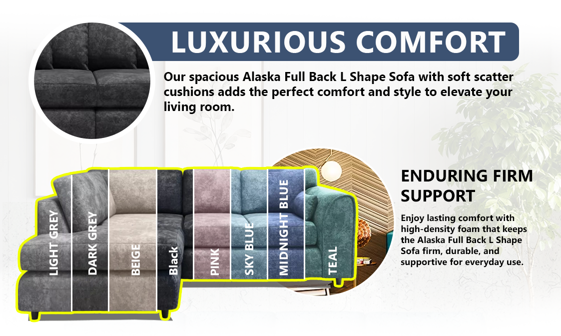 Alaska Full Back L Shape Sofa extra image 2