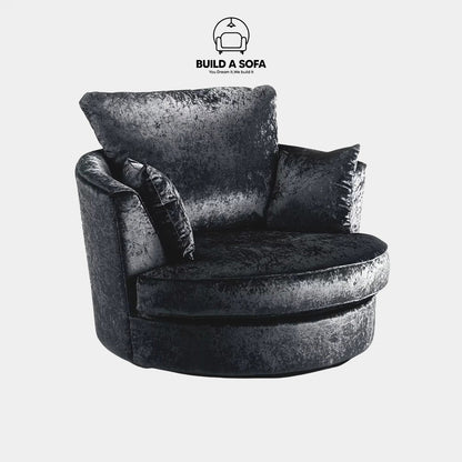 Crushed Velvet Swivel Chair
