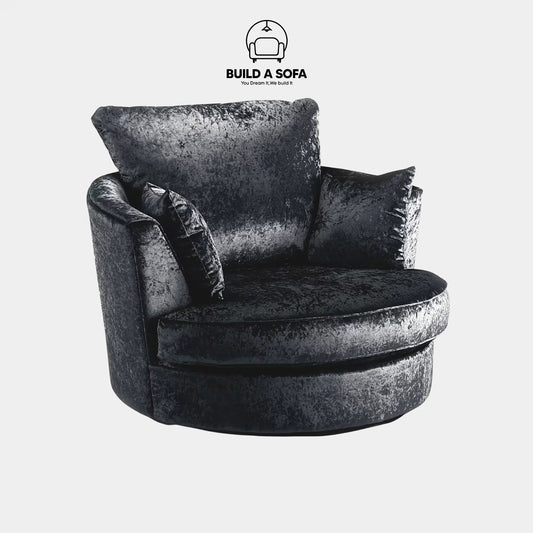 Crushed Velvet Swivel Chair