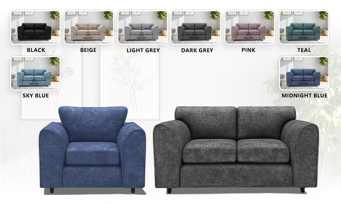 Alaska Fabric Full Back Sofa Set extra image 2