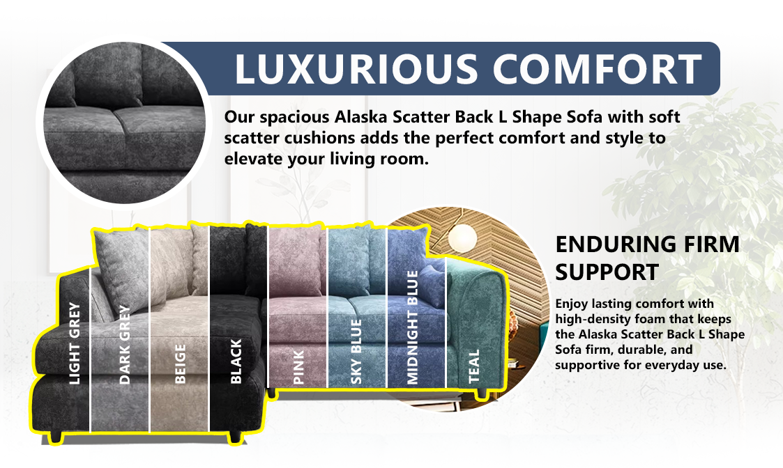 Alaska Scatter Back L Shape Sofa extra image 2