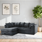Jumbo Cord Fabric Corner Scatter Back Sofa