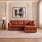 Plush Velvet Full Back L Shape Sofa