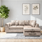 Crushed Velvet Scatter Back L Shape Sofa