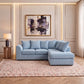 Jumbo Cord Fabric L Shape Scatter Back Sofa