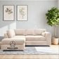 Plush Velvet Full Back L Shape Sofa