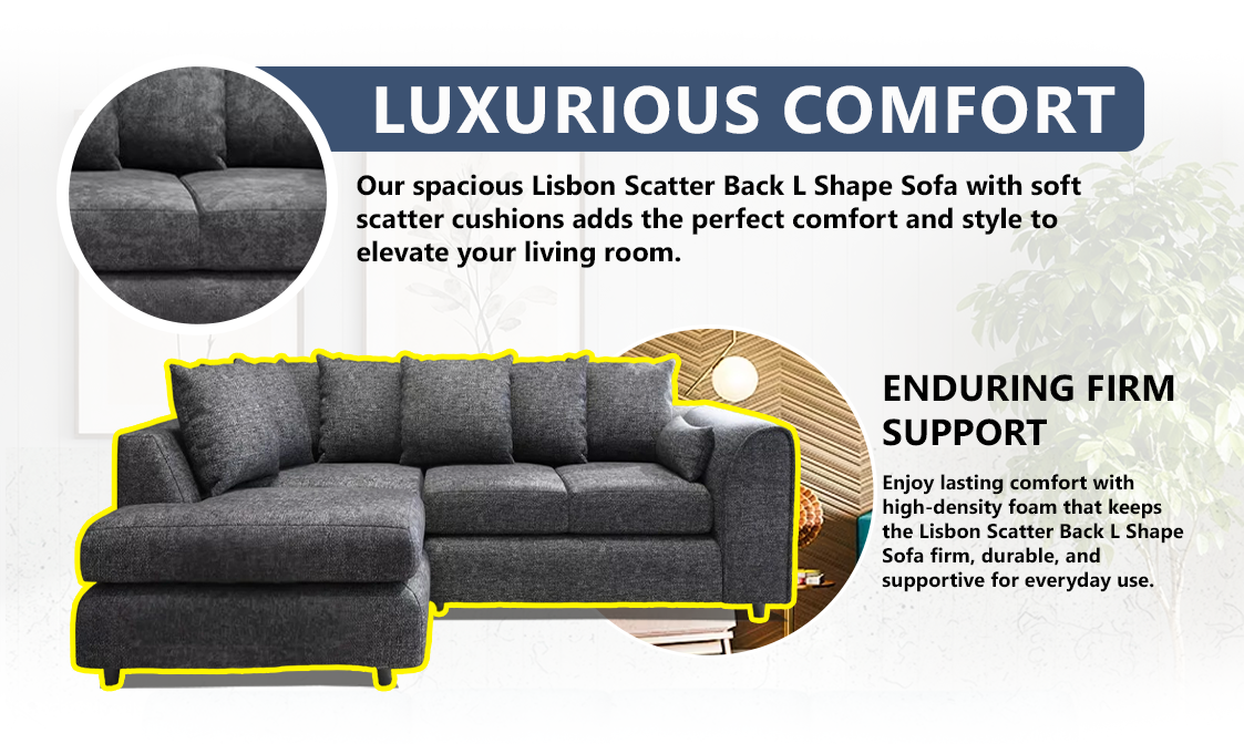 Lisbon Scatter Back L Shape Sofa extra image 2
