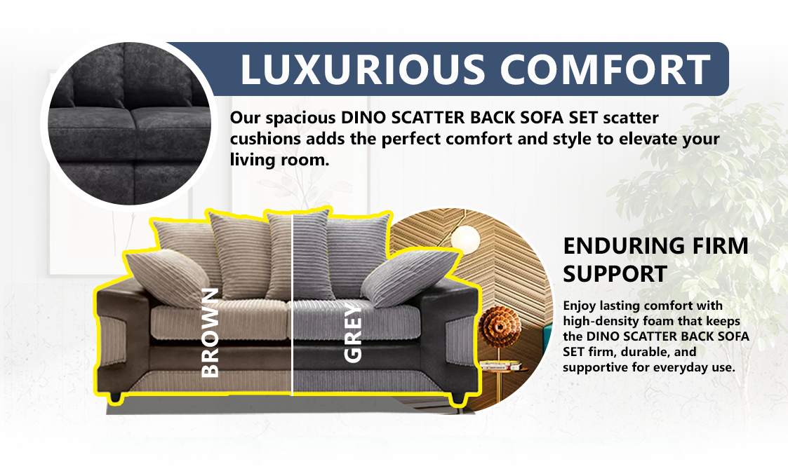Dino Scatter Back Sofa Set extra image 2