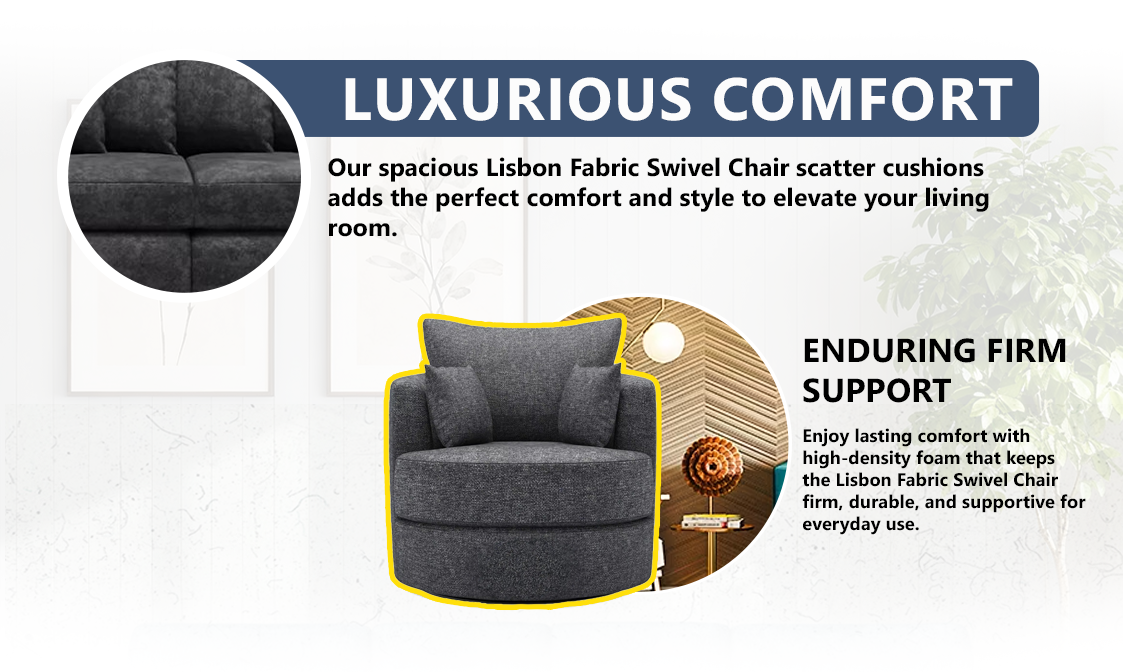 Lisbon Fabric Swivel Chair – Comfort extra image 2