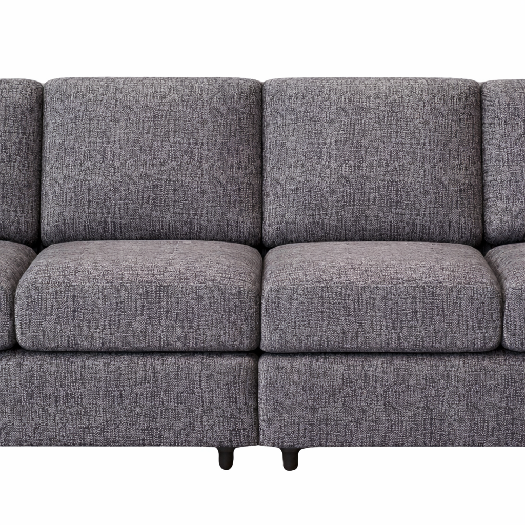 Lisbon Fabric 4 Seater Full Back Sofa