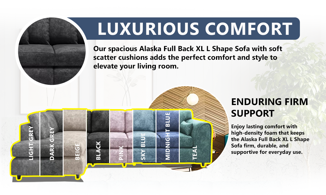 Alaska Full Back XL L Shape Sofa extra image 2
