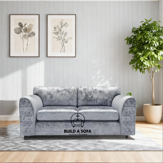 Crushed Velvet Full Back Sofa Set
