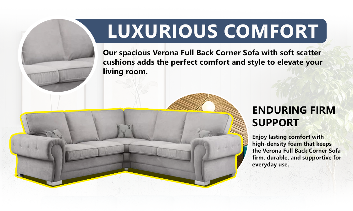 Verona Full Back Corner Sofa extra image 2