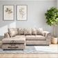 Crushed Velvet Scatter Back L Shape Sofa