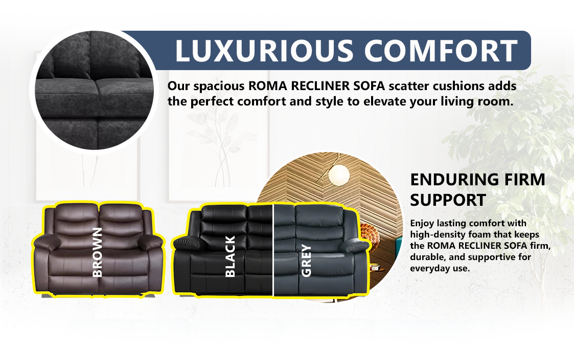 Roma Recliner Sofa 3+2 Set extra image 2