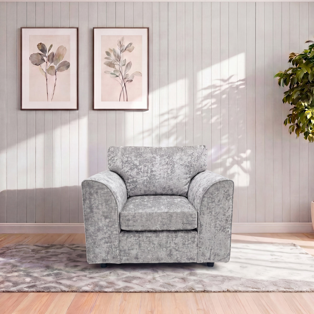 Alaska Fabric Full Back Sofa Set
