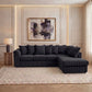 XL Jumbo Cord Fabric L Shape Scatter Back Sofa