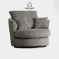 Jumbo Cord Fabric Swivel Chair