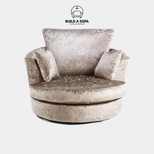 Crushed Velvet Swivel Chair