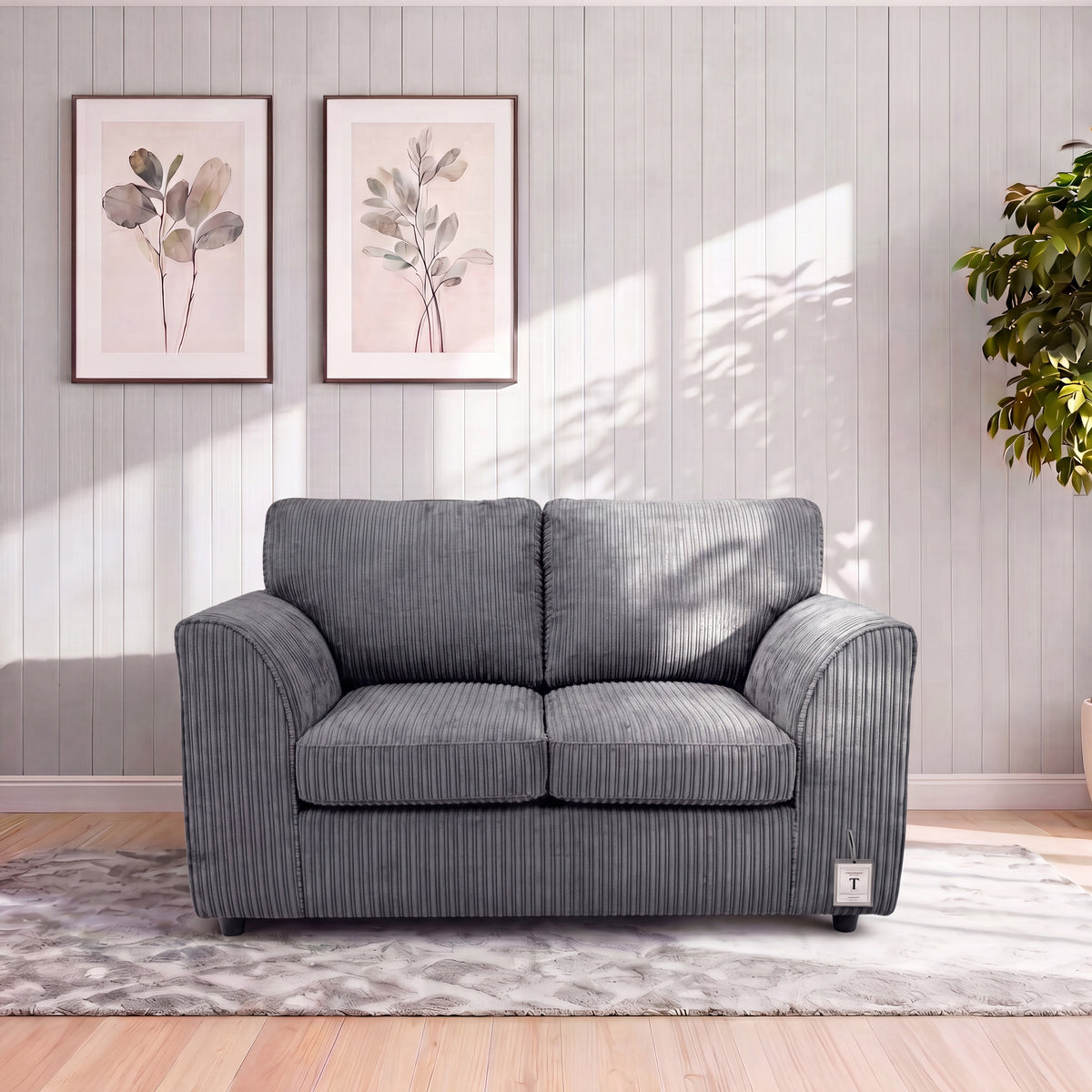 Jumbo Cord Full Back Sofa Set