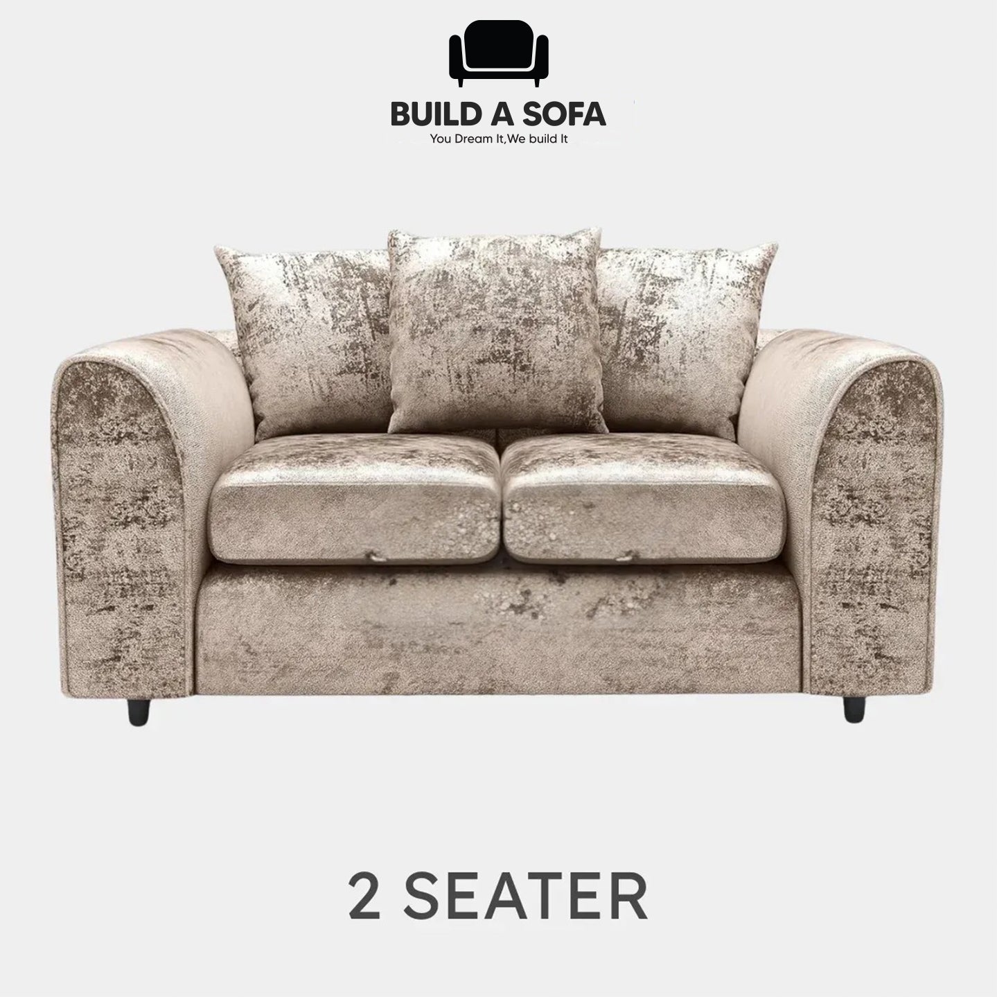 Crushed Velvet Scatter Back Sofa Set