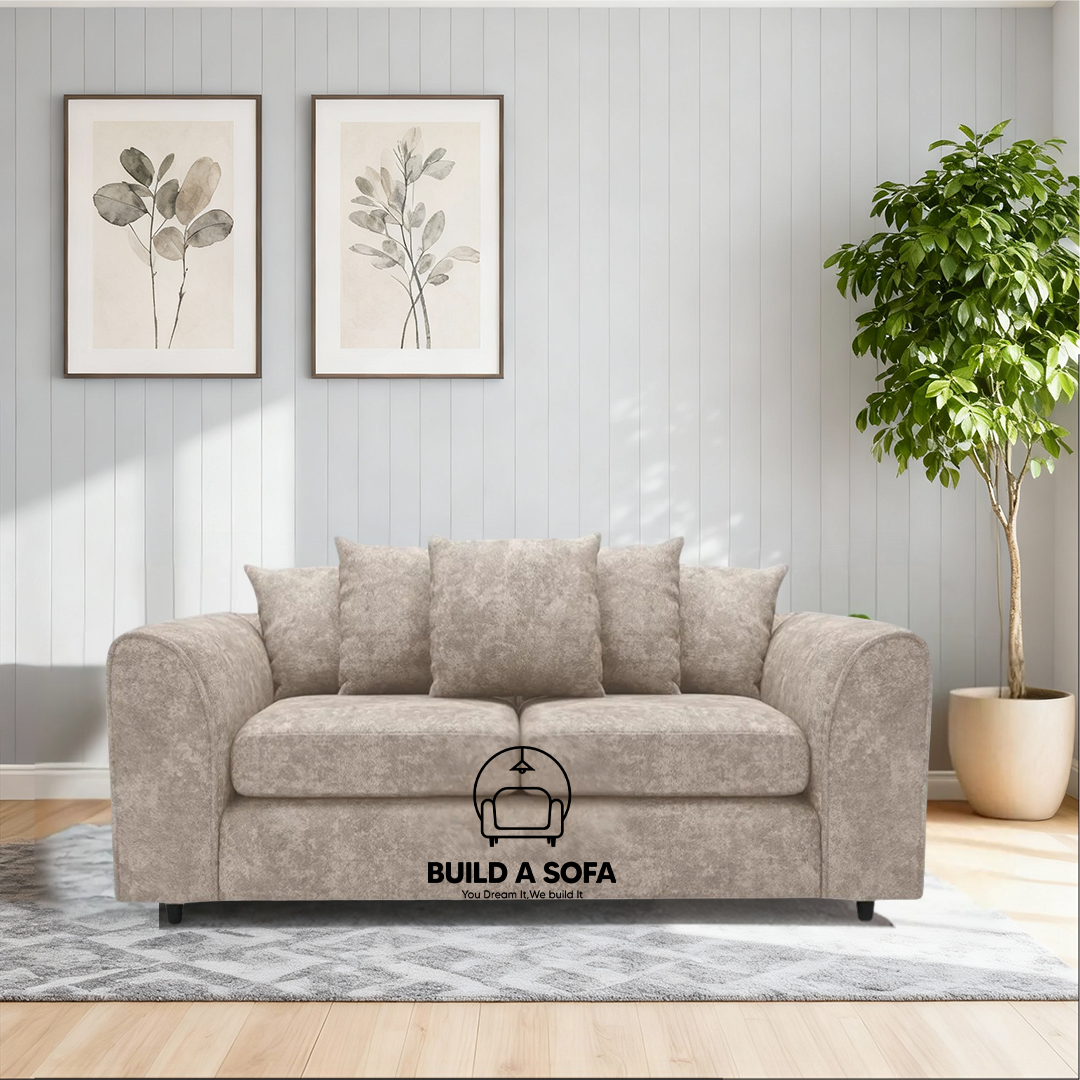 Alaska Fabric Scatter Back Sofa Set