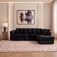 Crushed Velvet Scatter Back XL L Shape Sofa